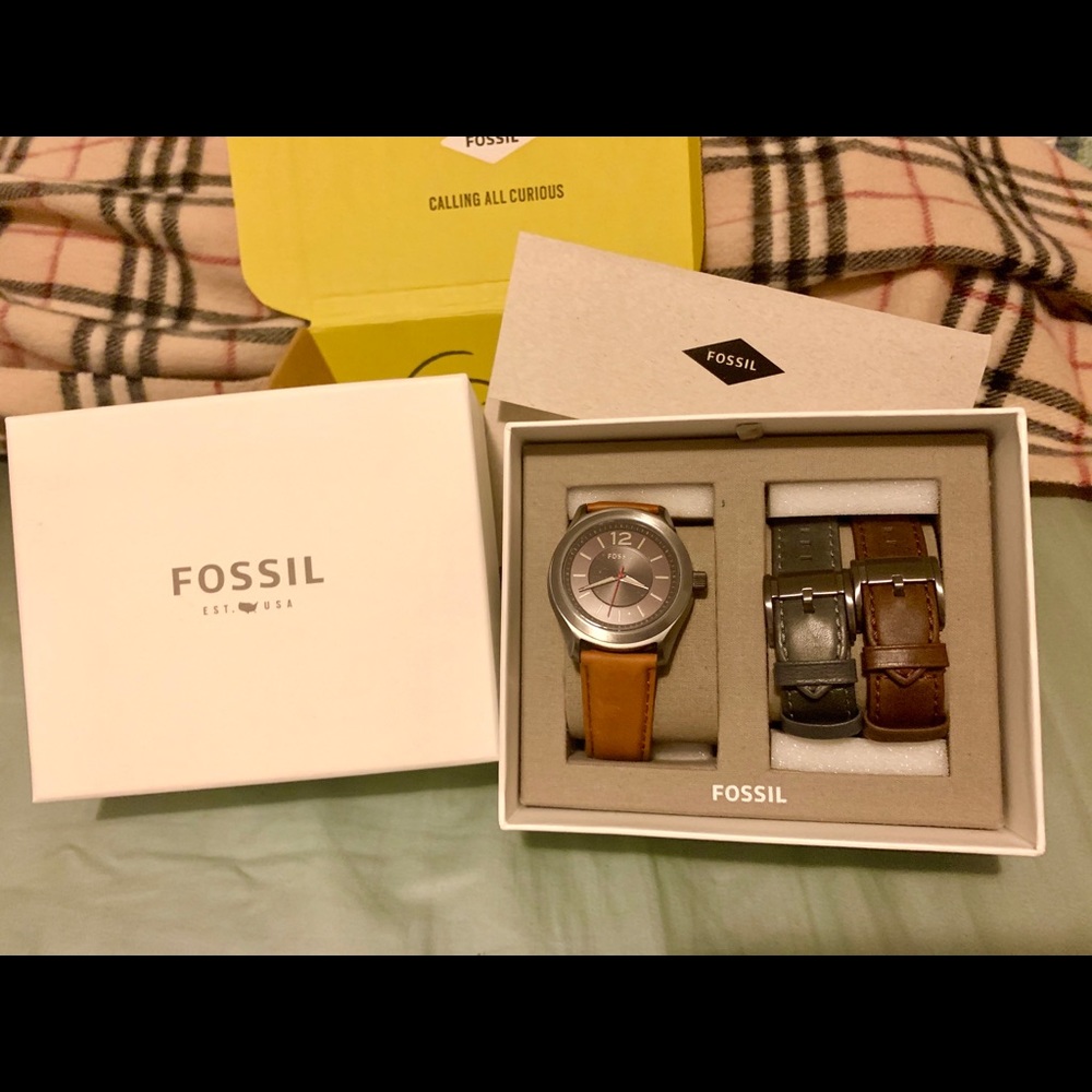 Fossil Three-Hand Interchangeable Strap Box Set